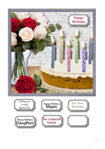 Birthday cake and roses