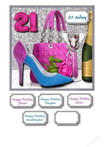 21st card topper female