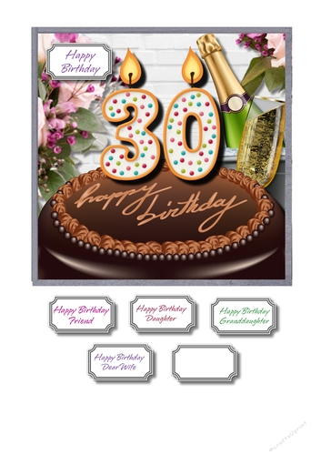 30th birthday chocolate cake