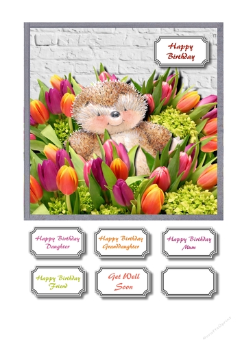 Tiptoe through the tulips hedgehog