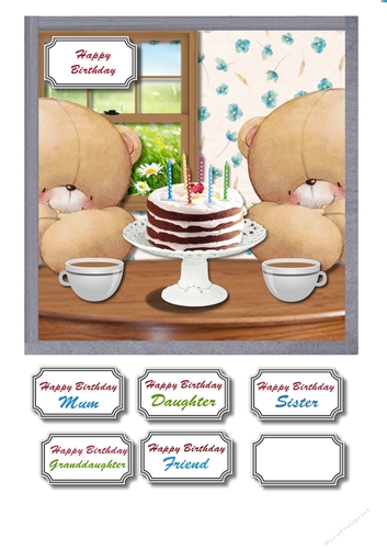 Forever friends with birthday cake