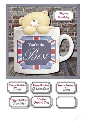 Forever friends male card topper