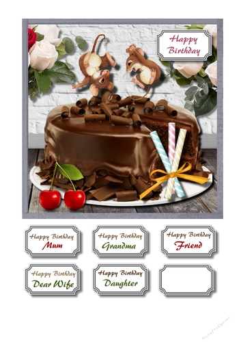 Chocolate birthday cake
