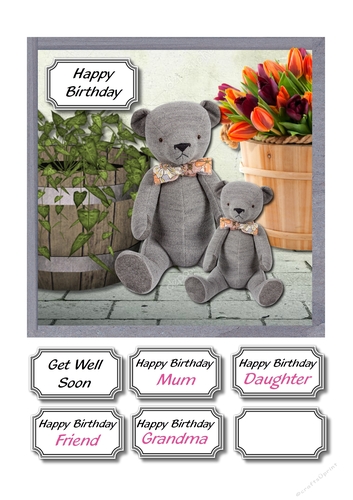 Teddies and flowers