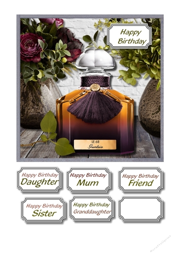 Perfume and flowers in rustic rich shades