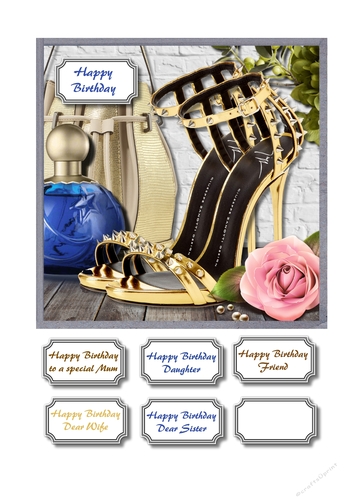 Gold bag and shoes