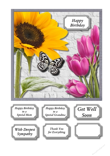 Floral card front