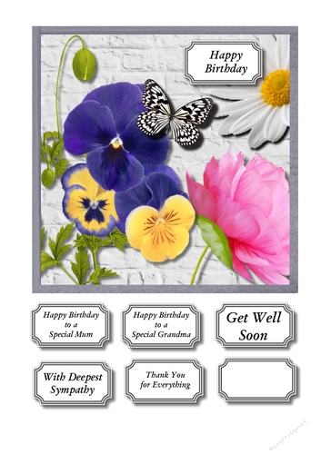 Floral card front 3