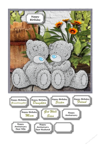 Tatty teddies with flowers