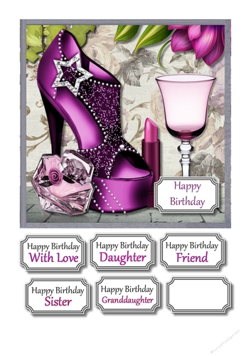 Purple shoes and accessories