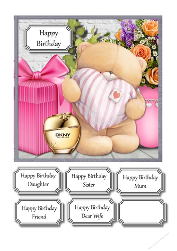 Forever friends bear with gifts