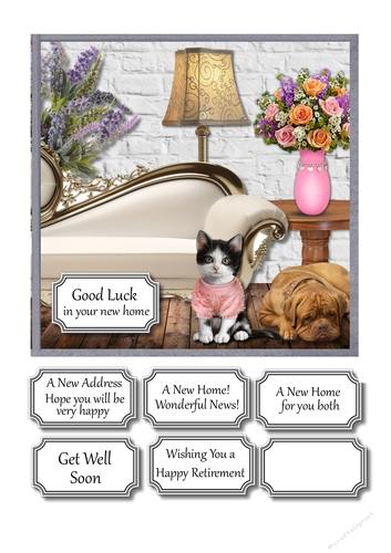 New home, retirement or get well card topper