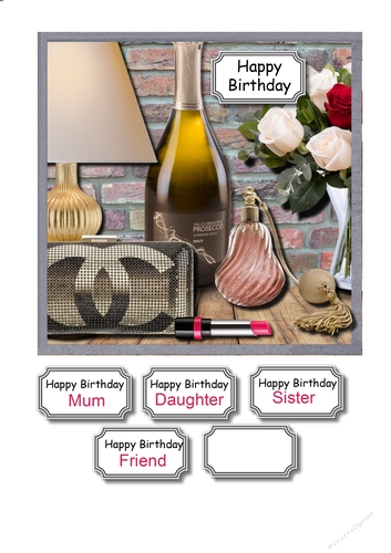 Lamp,Prosseco and accessories