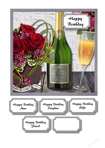 Flowers and champagne