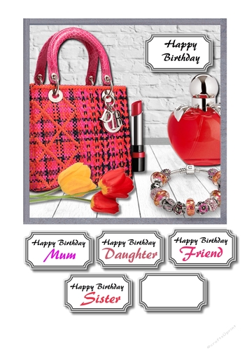 Designer bag, perfume and accessories