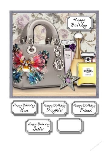 Designer bag and perfumes