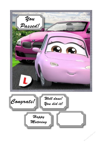 Driving test congratulations for female