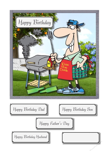 Barbecue for male birthday or fathers day
