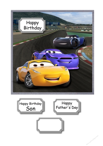 Disney cars on track for birthday or fathers day