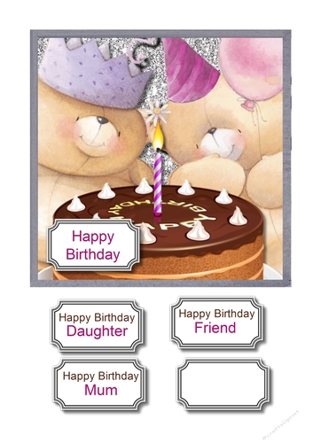 Forever friends with birthday cake