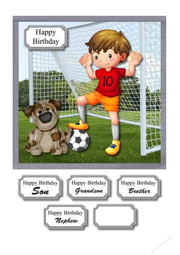Football boy with dog