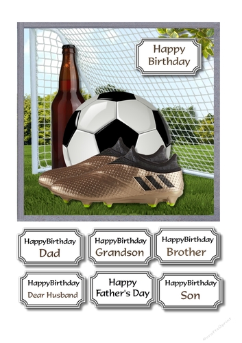 Football, net, ball and beer