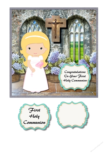 First Holy Communion blonde girl