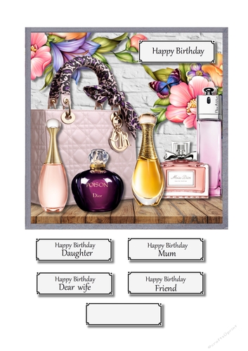 Designer bag and perfumes