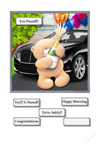 Driving test pass Forever friends male