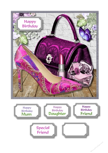Accessories in purple, mauve and pinks