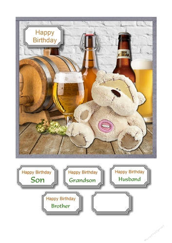 Beer barrel and fizzy moon bear