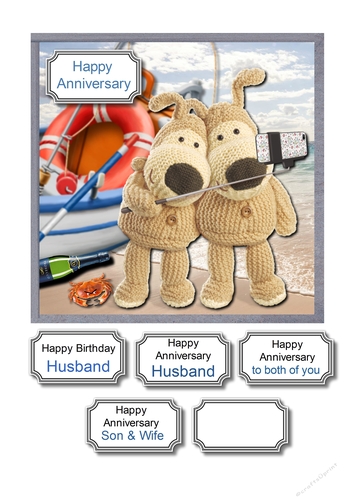 Boofle beach selfie anniversary or husband birthday