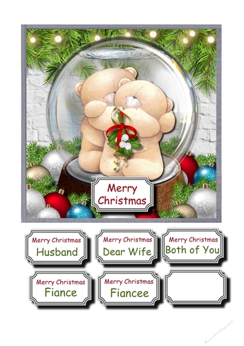 Forever Friends Snow Globe and Mistletoe