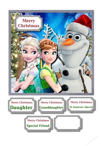 Olaf, Elsa and Anna Christmas