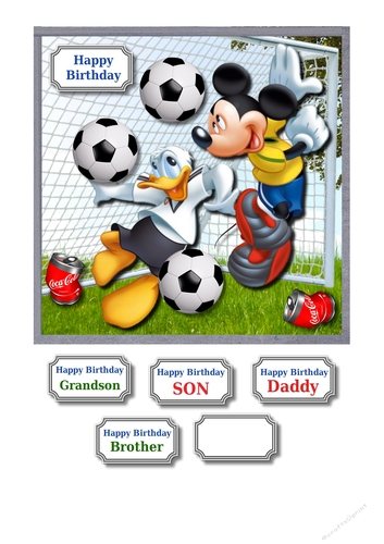 Mickey and Donald Football Training