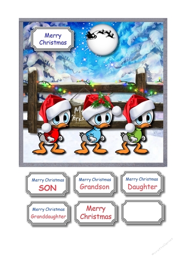 Hughie, Louie and Dewey winter wonderland