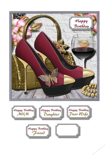 Burgundy and Gold accessories