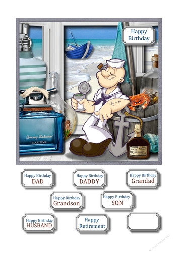 Popeye with aftershaves