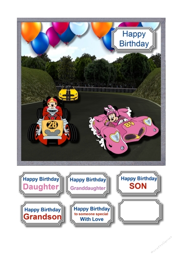 Mickey and Minnie roadsters