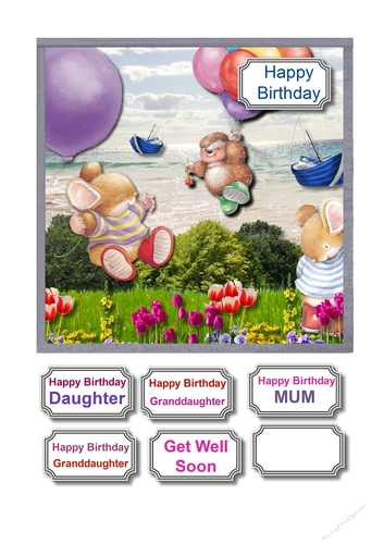 Woodland friends birthday or get well soon