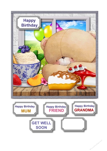 Forever friends with desserts birthday or get well soon