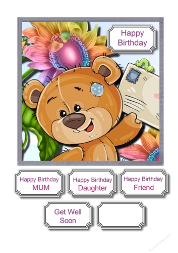 Teddy with flowers
