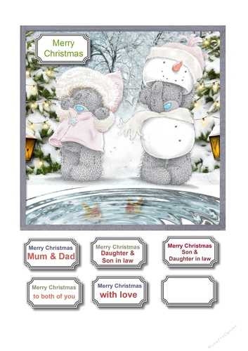 Christmas tatty teddies by the fish pond