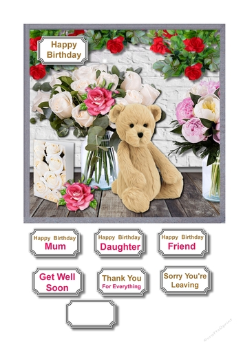 Flowers and teddy for various occasions