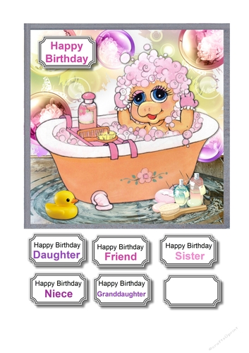 Miss Piggy bath time