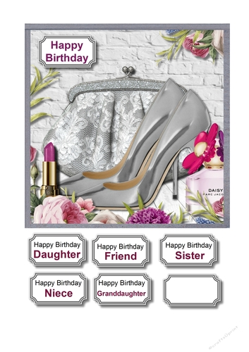 Silver shoes and evening bag