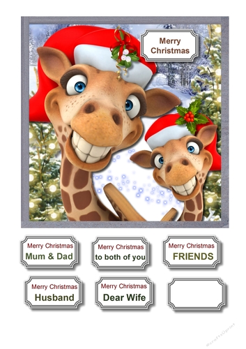 Cheeky Christmas Giraffs