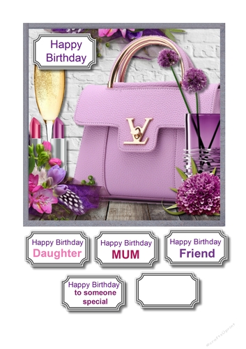 Lilac bag and flowers