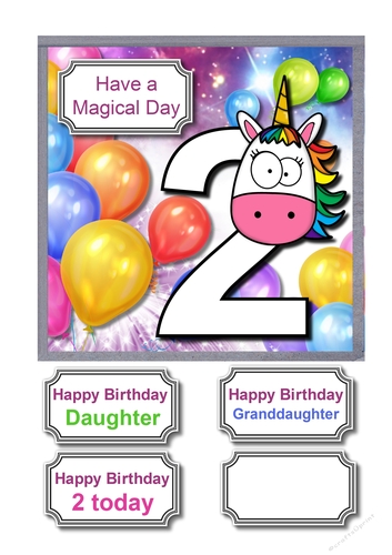Unicorn 2nd birthday