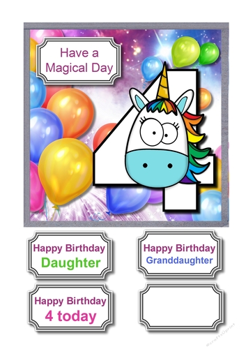 Unicorn 4th birthday